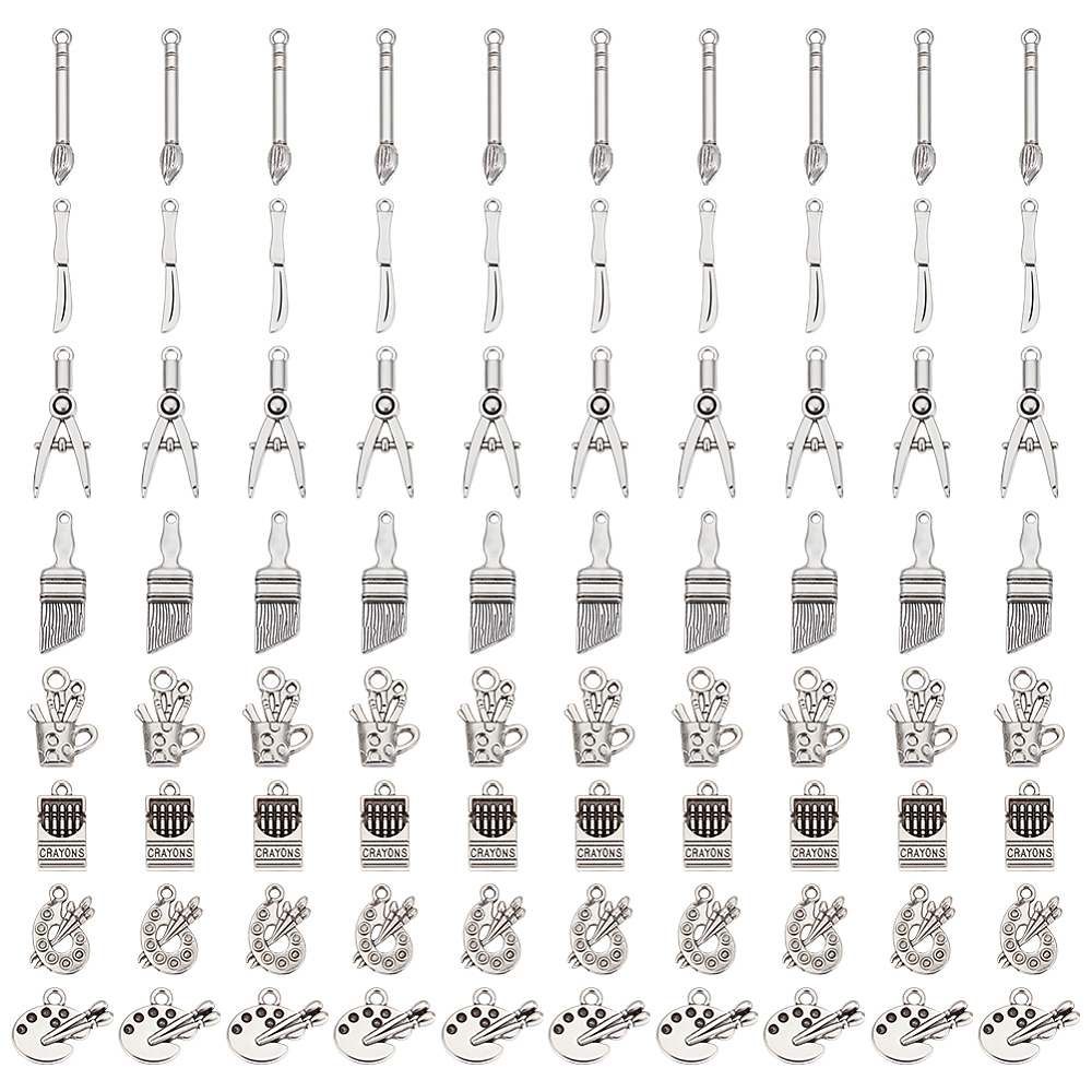 Paint Brush - 80 Breloques d'Art pour Peinture, Pendentifs