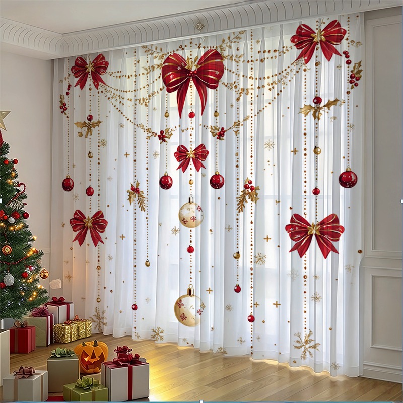 Curtain Rods - 2 paires de rideaux transparents de