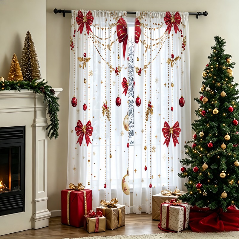 2 paires de rideaux transparen - Curtain Rods avis et prix