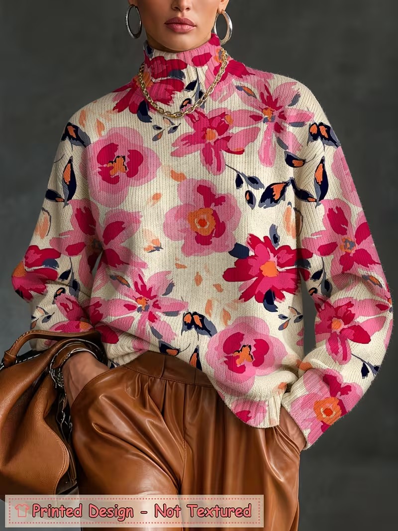 T-shirt à col roulé pour femme - Wallpaper avis et prix