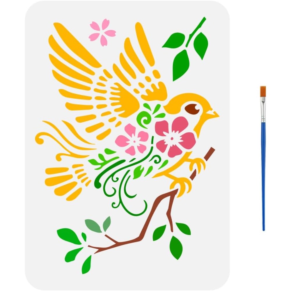 Pochoir de dessin de moineaux  - Paint Brush avis et prix