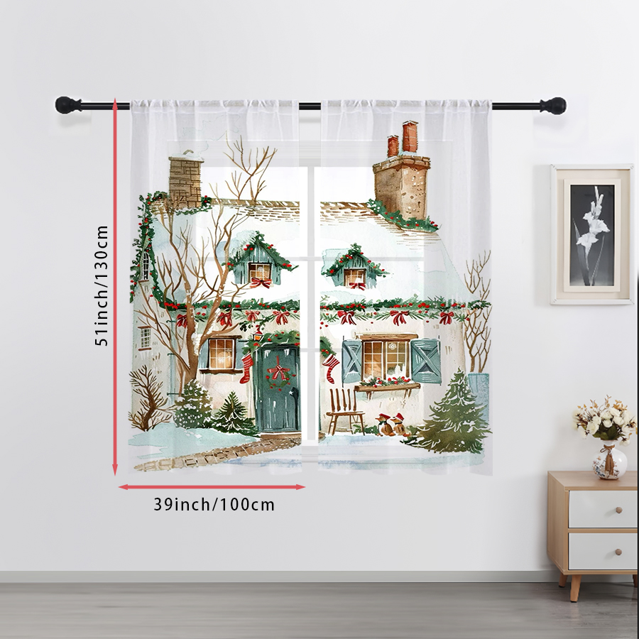 2 Rideaux Transparents de Noël - Curtain Rods avis et prix