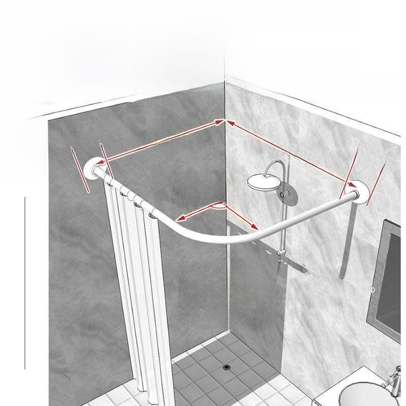 Barre de douche de salle de ba - Curtain Rods avis et prix