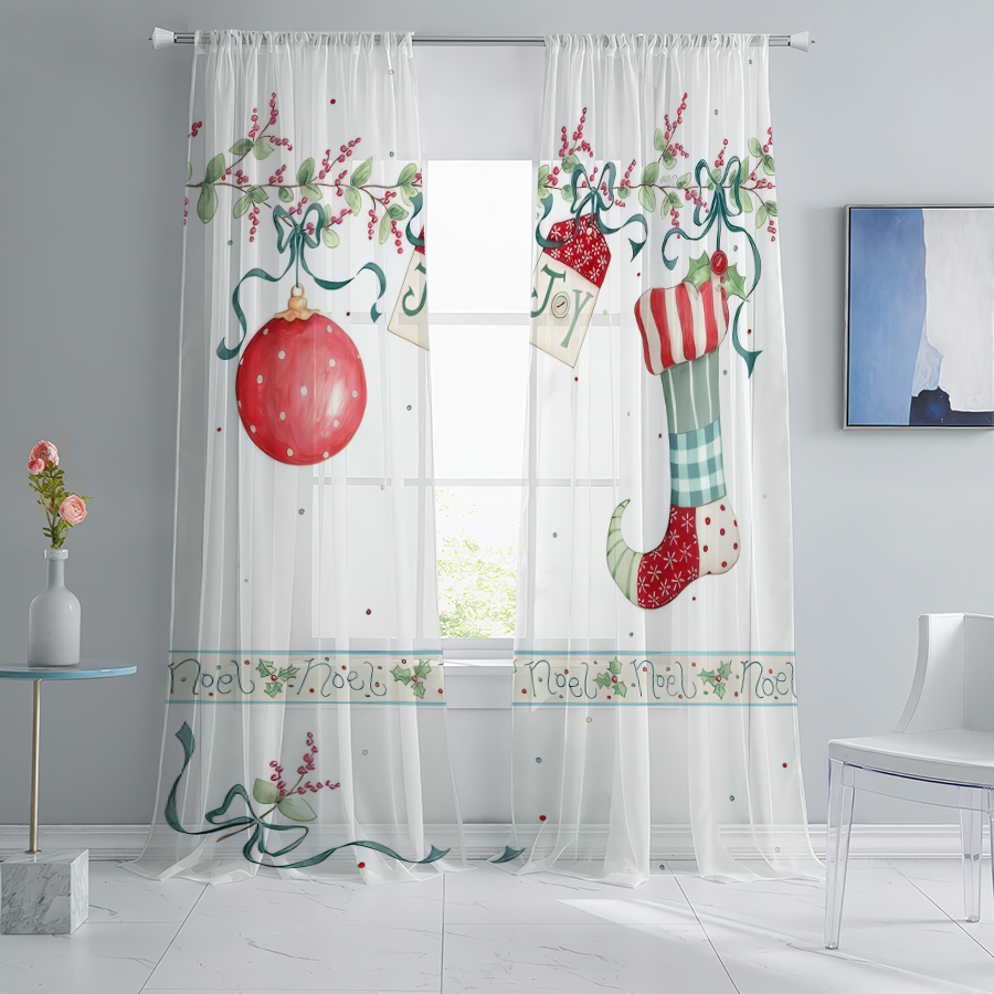 2 Rideaux Transparents de Noël - Curtain Rods avis et prix