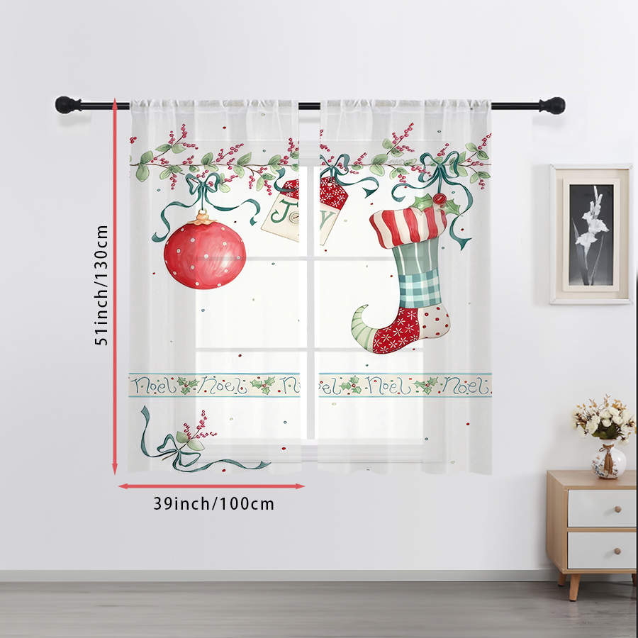 2 Rideaux Transparents de Noël - Curtain Rods avis et prix